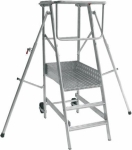 Aluminum ladder with two wheels F 2R